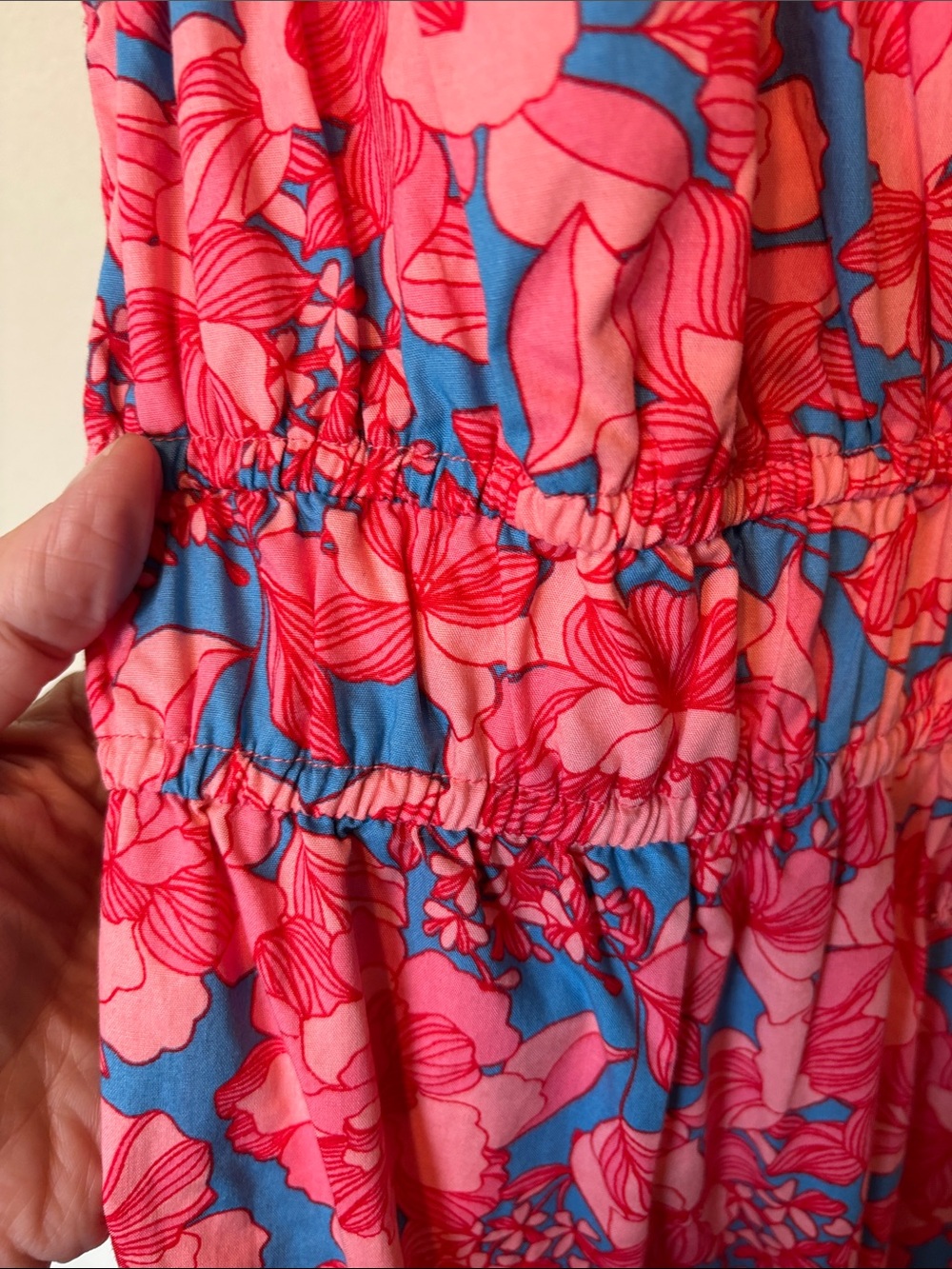 GAP Pink and Blue Floral Summer Dress . Size Medium - Picture 2 of 8